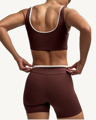 TOP REGATA DUO BROWNIE E OFF WHITE