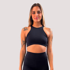 TOP CROPPED PRETO