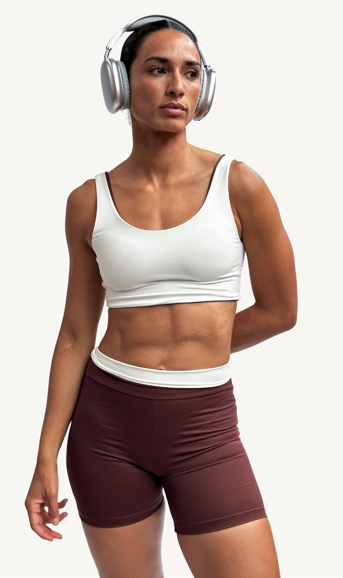TOP REGATA DUO BROWNIE E OFF WHITE