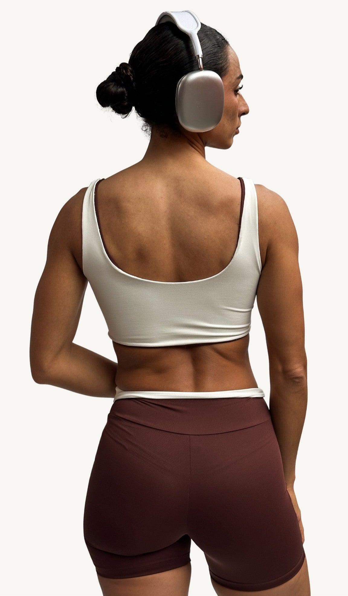 TOP REGATA DUO BROWNIE E OFF WHITE